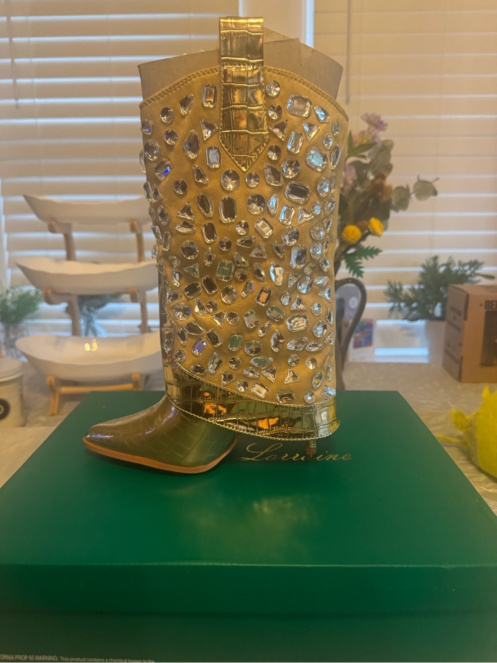 Lauren Lorraine Green Box with Gold Script
